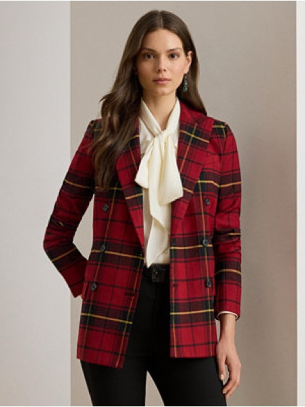 NWT Lauren Ralph Lauren
Women's Plaid Long Sleeve Blazer